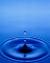 Drop of water in blue