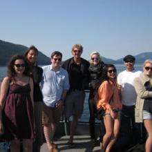 students on boat in Friday Harbor