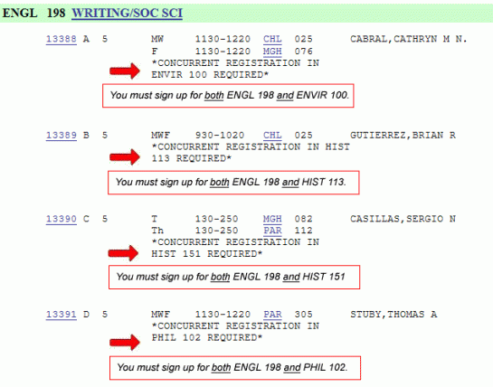 example IWP course in time schedule