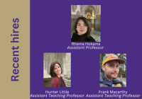 Headshots of recent hires Rhema Hokama, Hunter Little, and Frank Macarthy